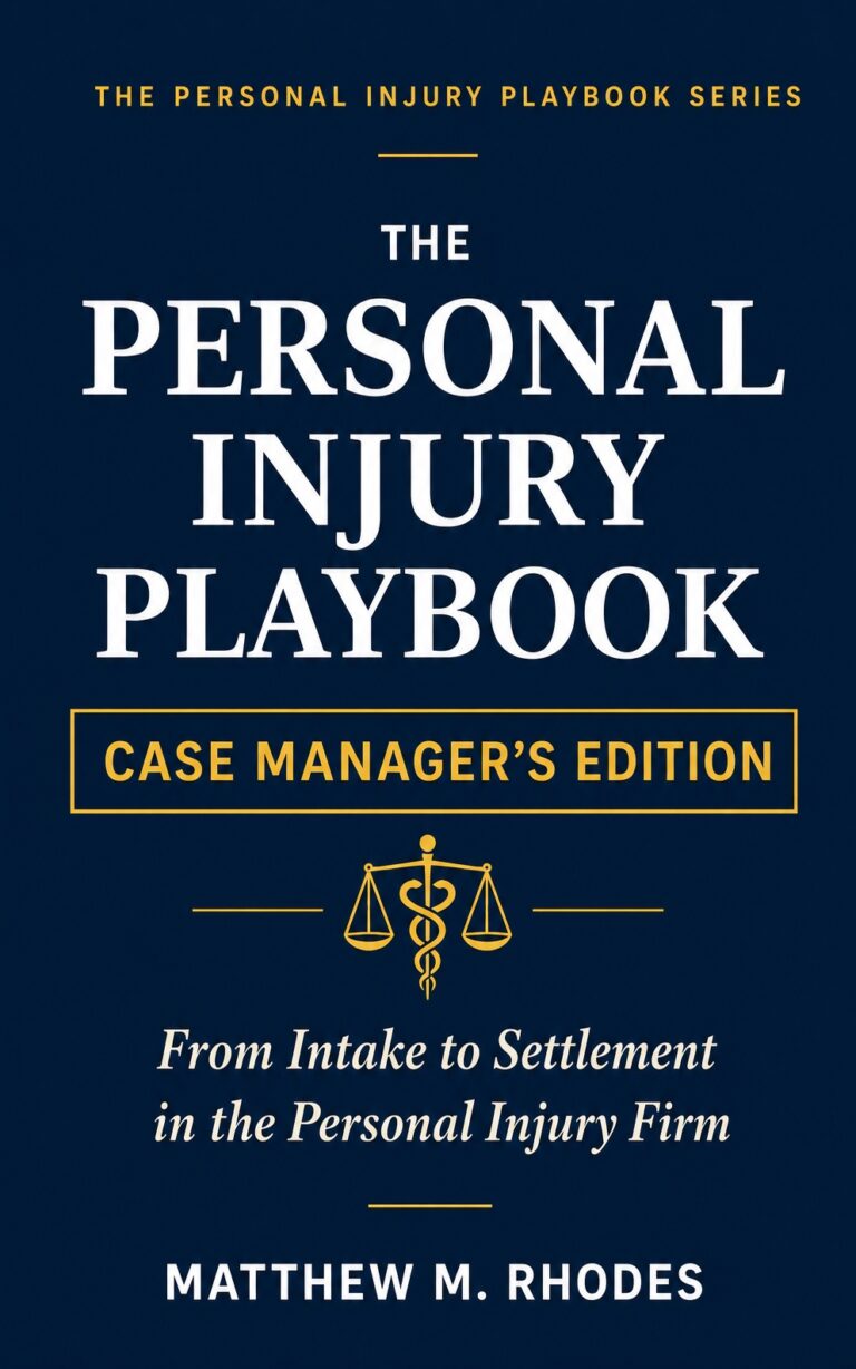 The Personal Injury Playbook: Case Manager’s Edition book cover