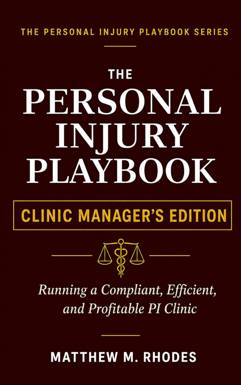 The Personal Injury Playbook: Clinic Manager’s Edition book cover